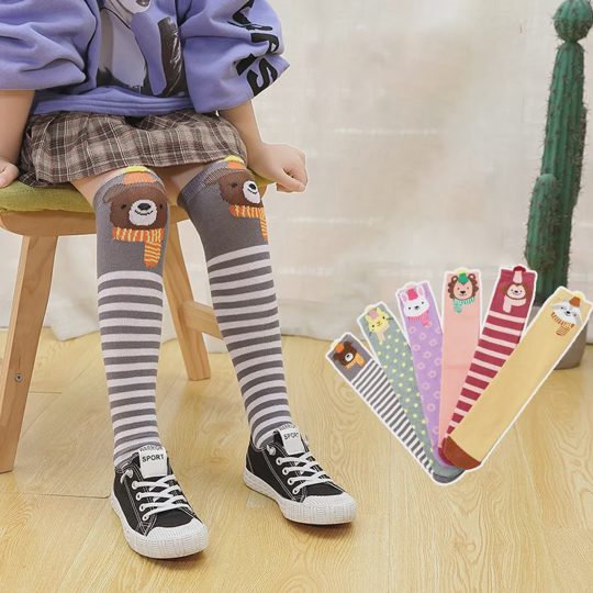 Girls Cartoon Mid-Calf Socks