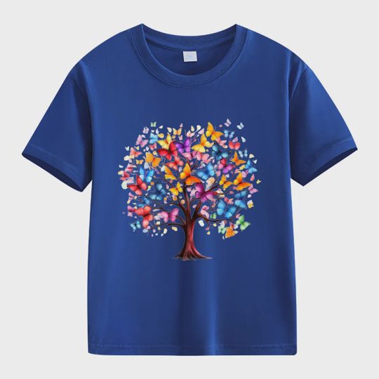 【2Y-13Y】Colorful Butterfly Tree Of Life Kids' T-Shirt
