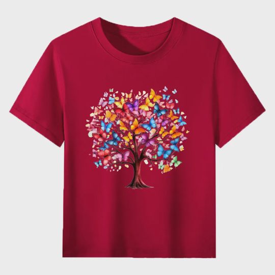 【2Y-13Y】Colorful Butterfly Tree Of Life Kids' T-Shirt