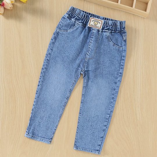 【3Y-10Y】Unisex Casual Solid Color Washing Water Jeans