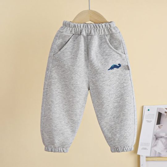 【12M-7Y】Boys' Dinosaur Embroidered Casual Sweatpants