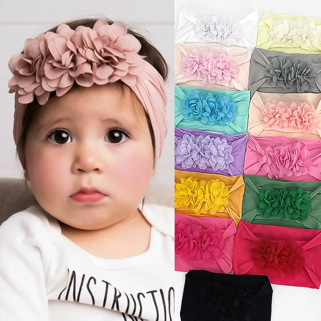 Baby Girls Cute Soft Floral Multicolor Headband