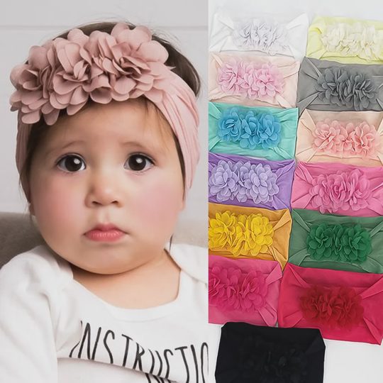 Baby Girls Cute Soft Floral Multicolor Headband