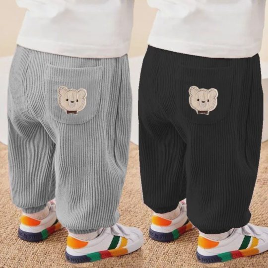 【12M-6Y】Unisex Cute Corduroy Pants