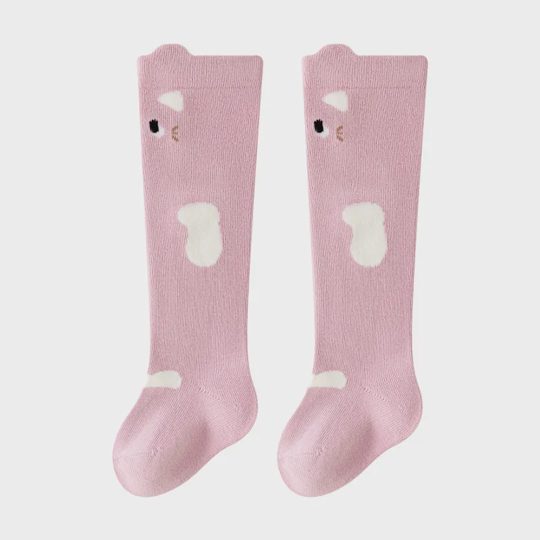 Baby Cute Cotton Cartoon Print High Elastic Knee Socks
