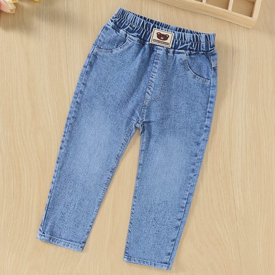 【3Y-10Y】Unisex Casual Solid Color Washing Water Jeans