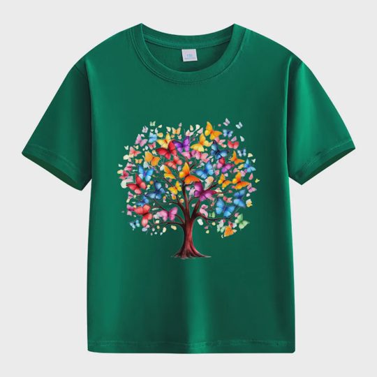 【2Y-13Y】Colorful Butterfly Tree Of Life Kids' T-Shirt