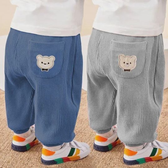 【12M-6Y】Unisex Cute Corduroy Pants