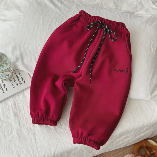【12M-8Y】Boys Casual Fleece Keep Warm Pants