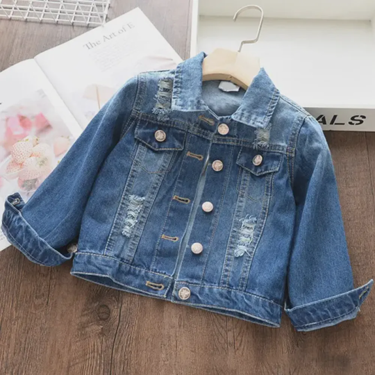 【18M-11Y】"Silly Goose On The Loose" Toddler Denim Jacket