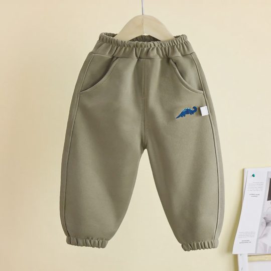 【12M-7Y】Boys' Dinosaur Embroidered Casual Sweatpants