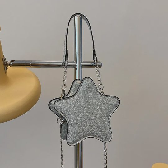 Girls Fashion Glitter Leather Star Crossbody Bag